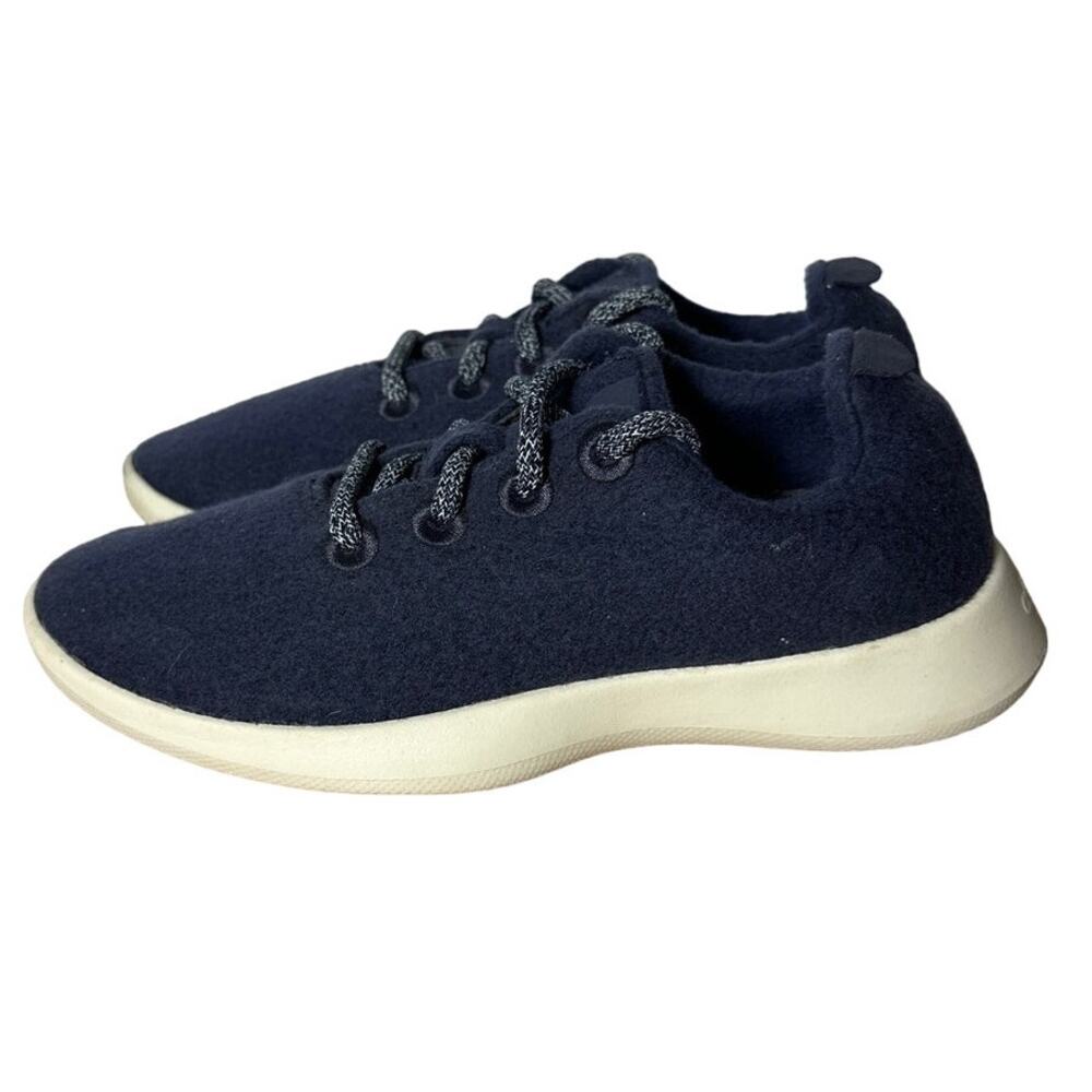 Allbirds Shoes Navy Blue Wool Runners Sneakers Size Women's 6